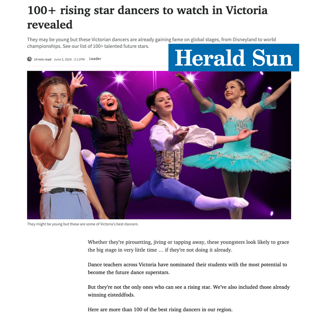 JOKSOD Dancers featured as rising star dancers in Herald Sun JOKSOD Dancers featured as rising star dancers in Herald Sun